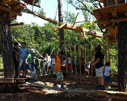 Klettergarten bauen für Kinder